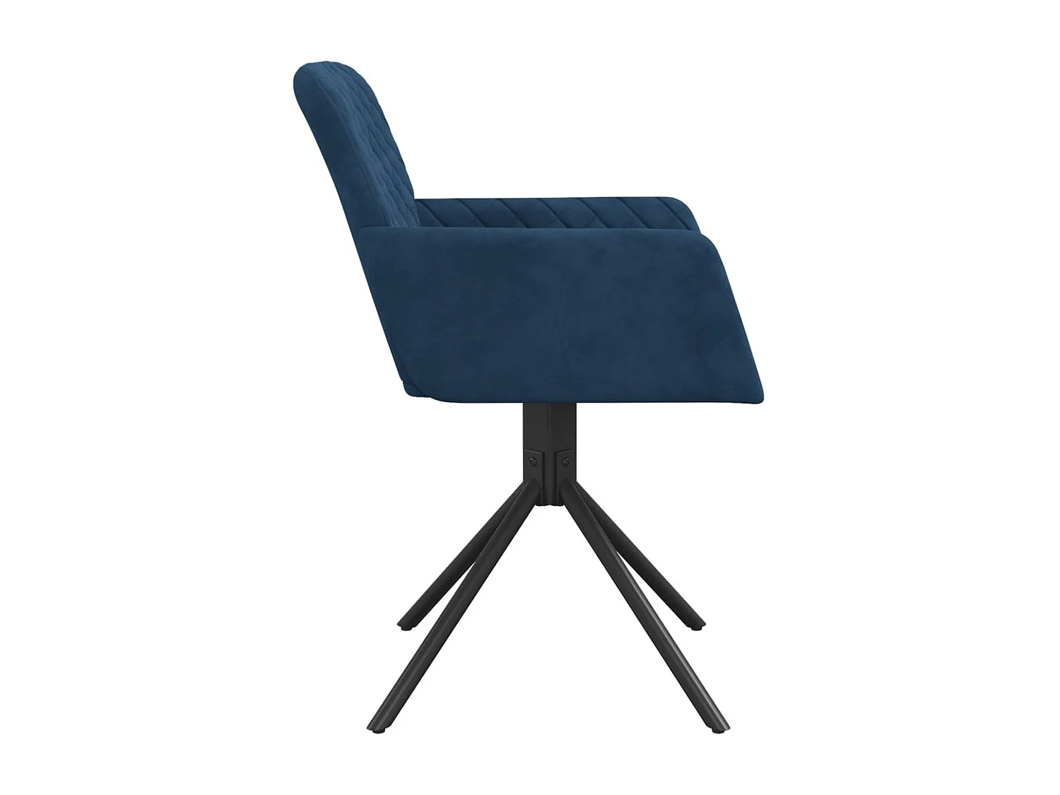 Chaises pivotantes à manger lot de 2 Bleu Velours