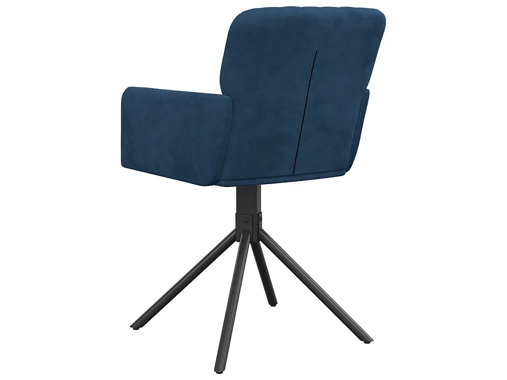 Sedie da Pranzo Girevoli 2 pz Blu in Velluto