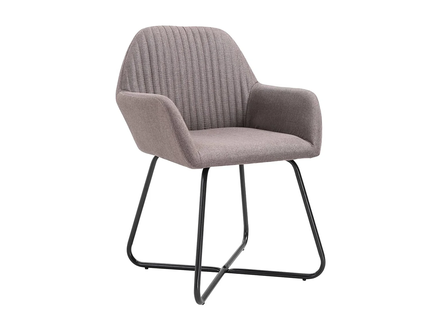 Eetkamerstoelen 6 st stof taupe