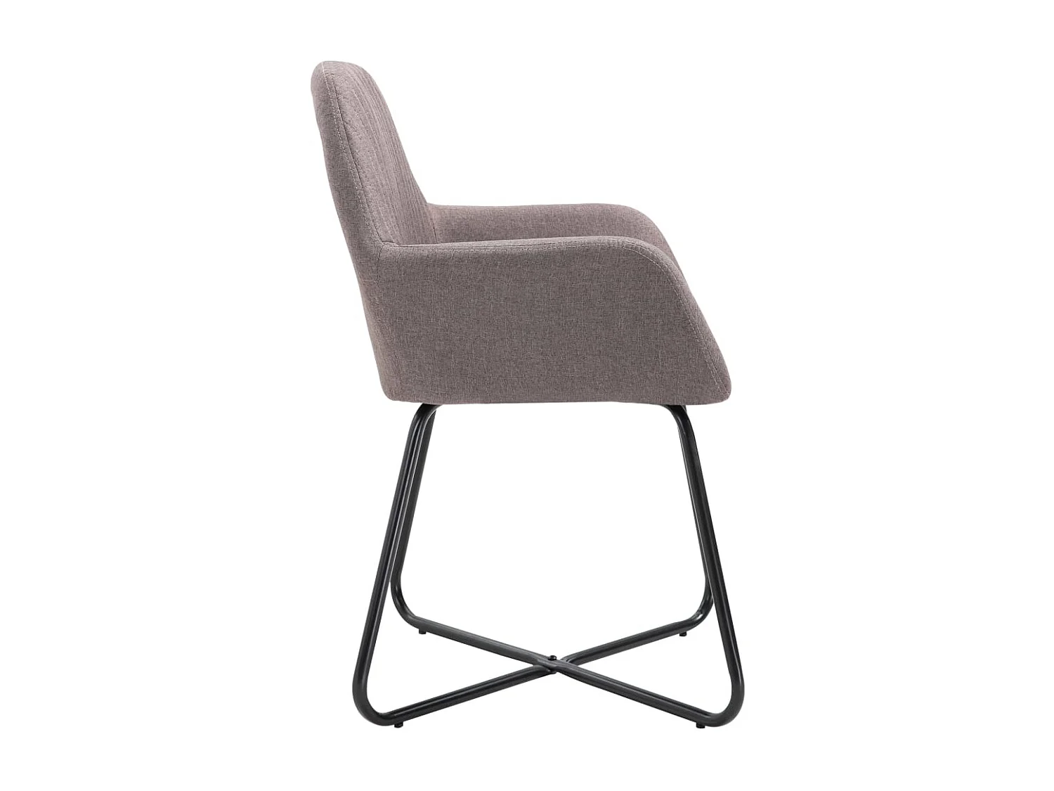 Eetkamerstoelen 4 st draaibaar stof taupe
