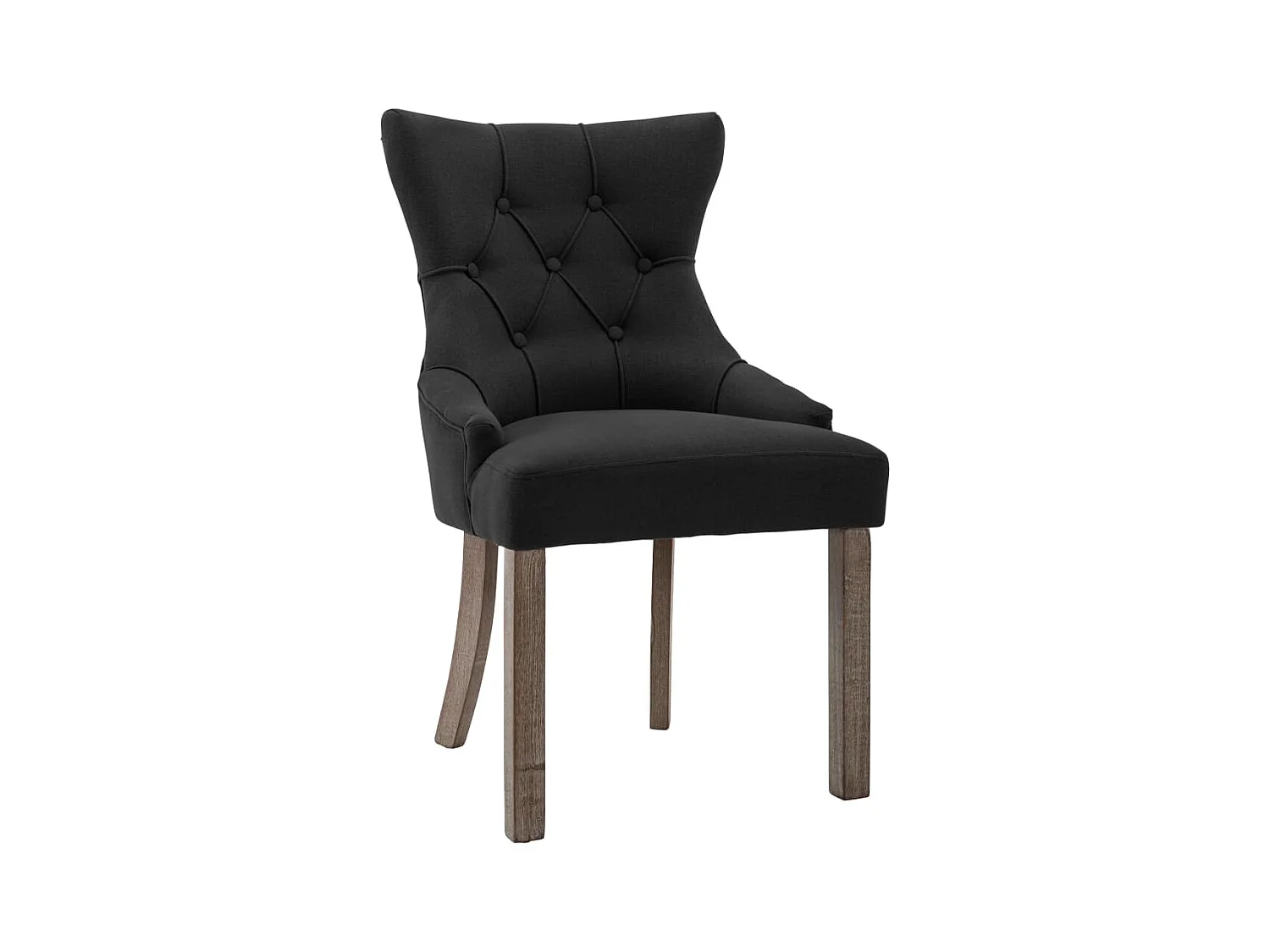 Esszimmerstühle 6 Stk. Schwarz Stoff