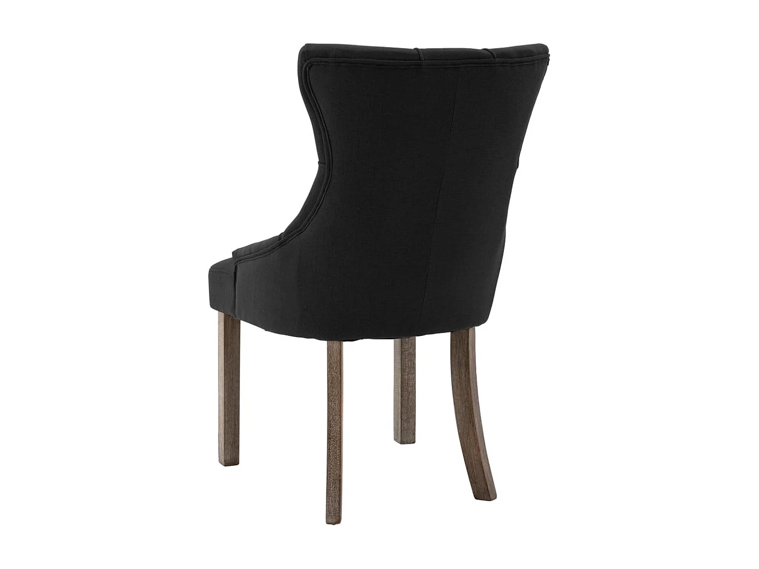 Chaises à manger lot de 6 noir tissu