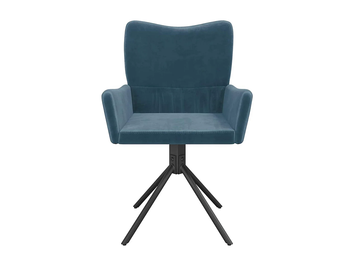 Chaises pivotantes à manger lot de 2 Bleu Velours