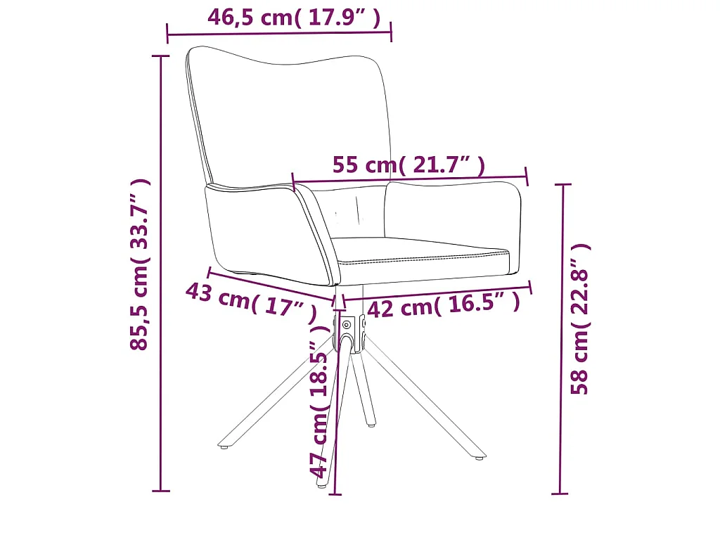 Eetkamerstoelen draaibaar 2 st fluweel blauw