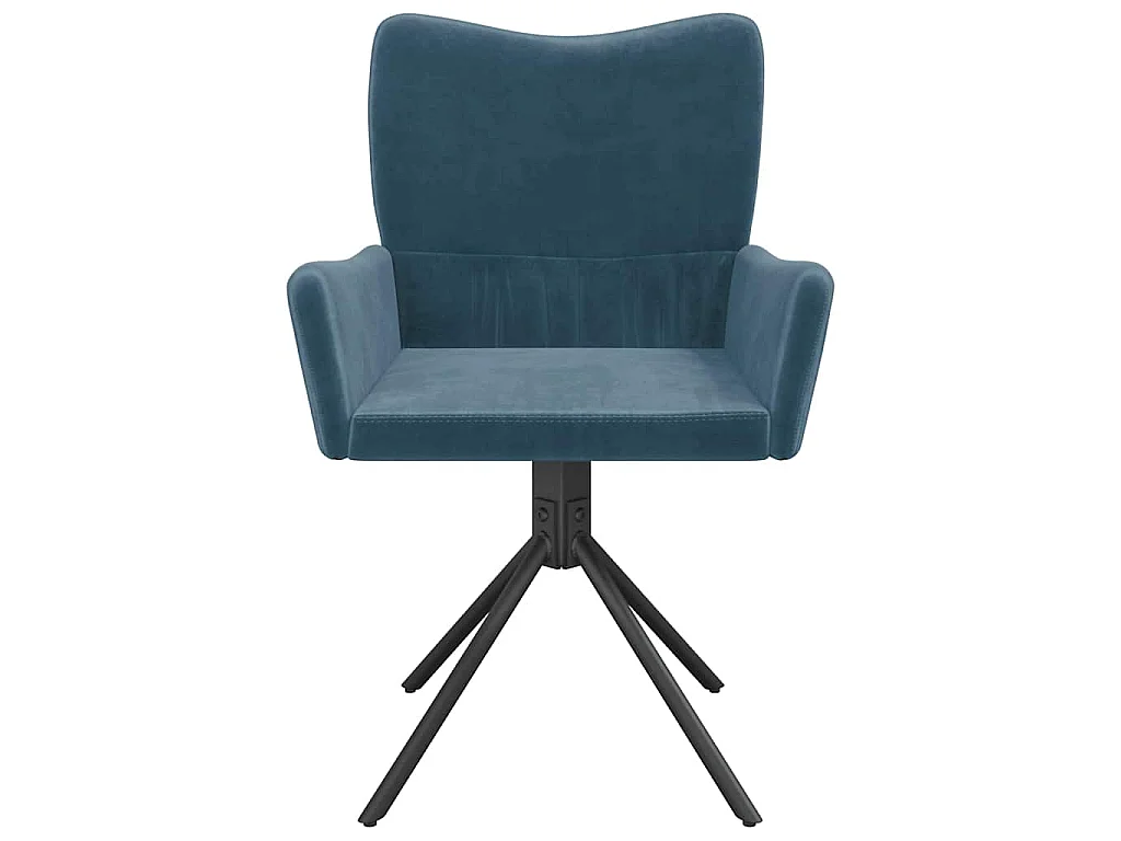 Eetkamerstoelen draaibaar 2 st fluweel blauw