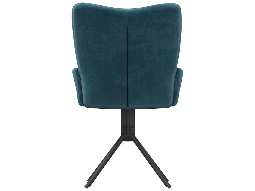 Eetkamerstoelen draaibaar 2 st fluweel blauw