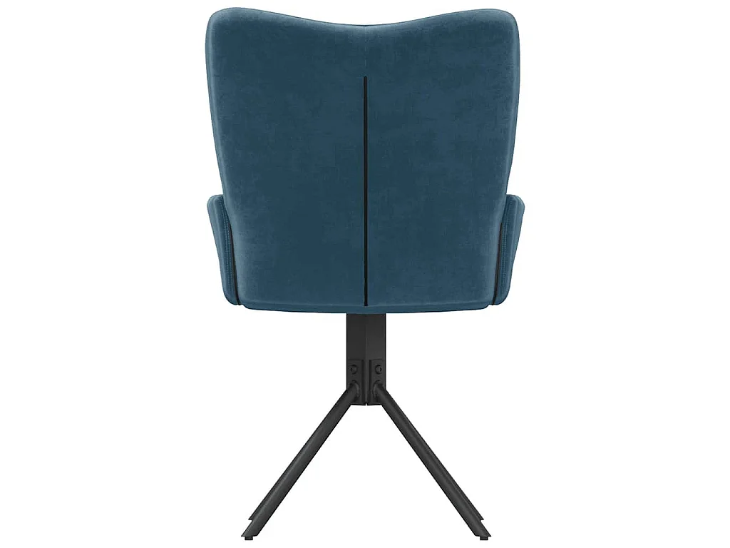 Chaises pivotantes à manger lot de 2 Bleu Velours