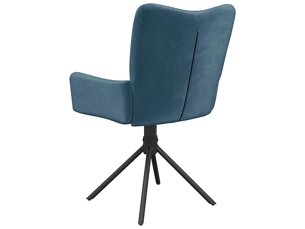 Chaises pivotantes à manger lot de 2 Bleu Velours