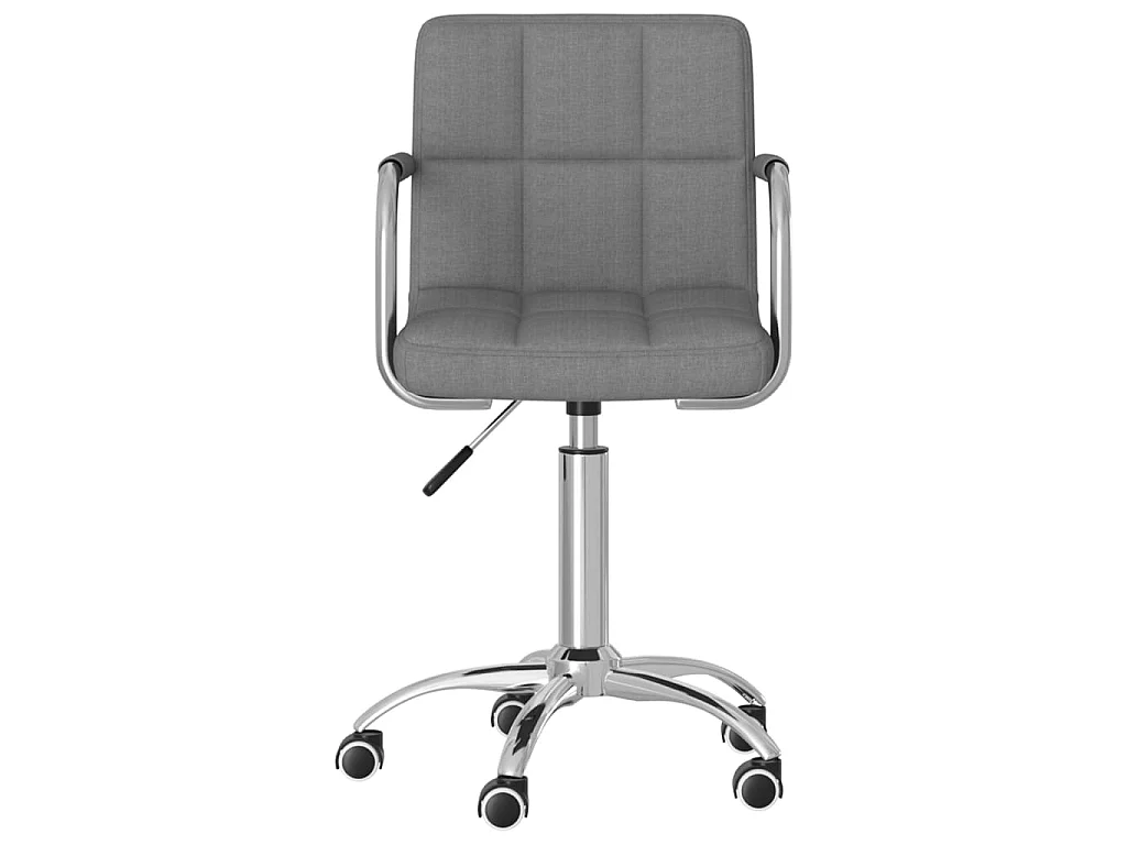 Chaise pivotante de salle à manger Gris clair Tissu