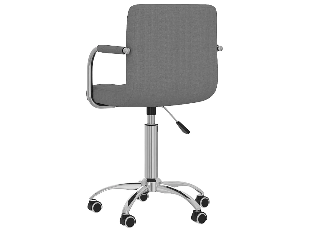 Chaise pivotante de salle à manger Gris clair Tissu
