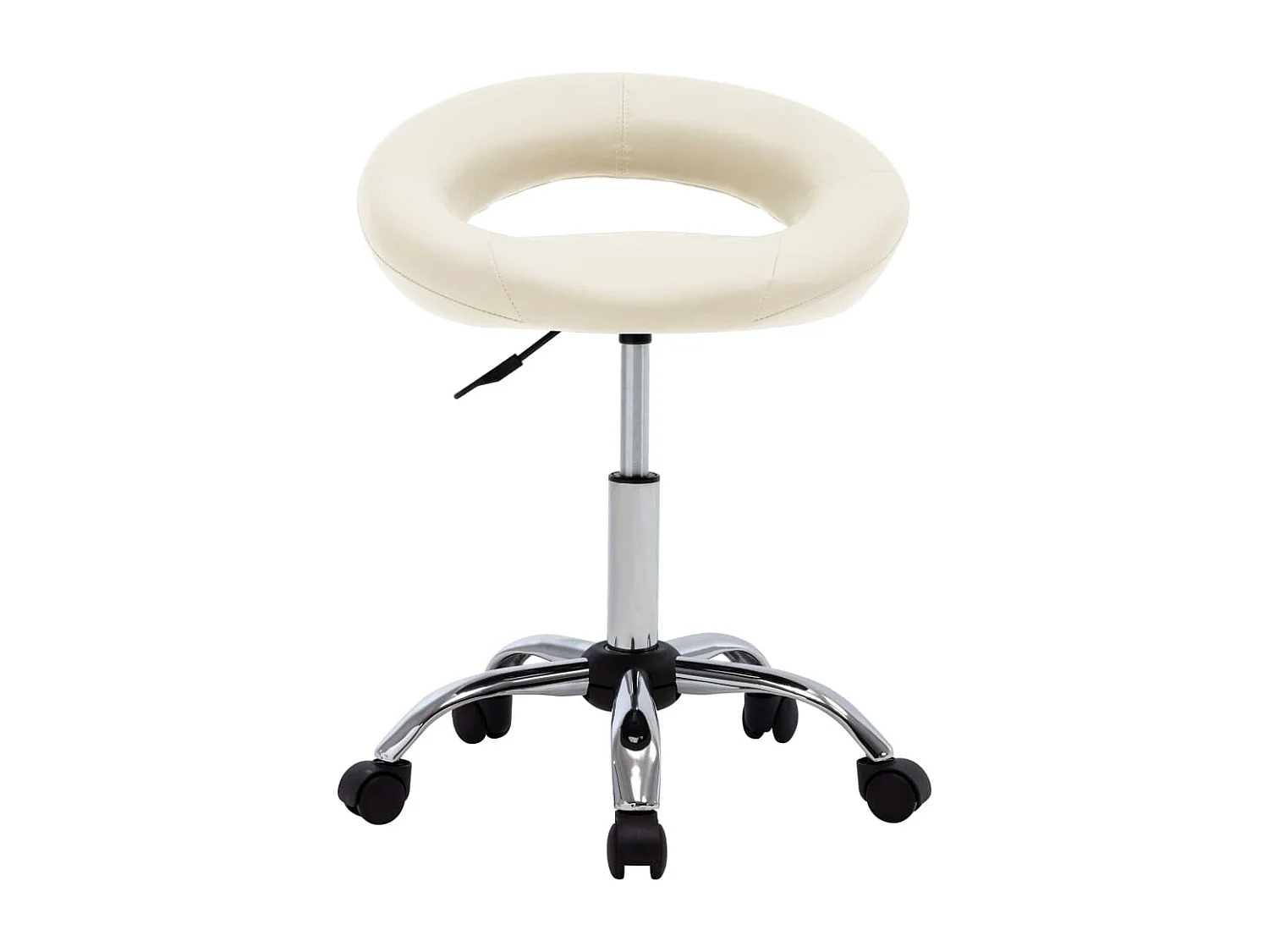 Chaise de salle à manger pivotante Crème Similicuir