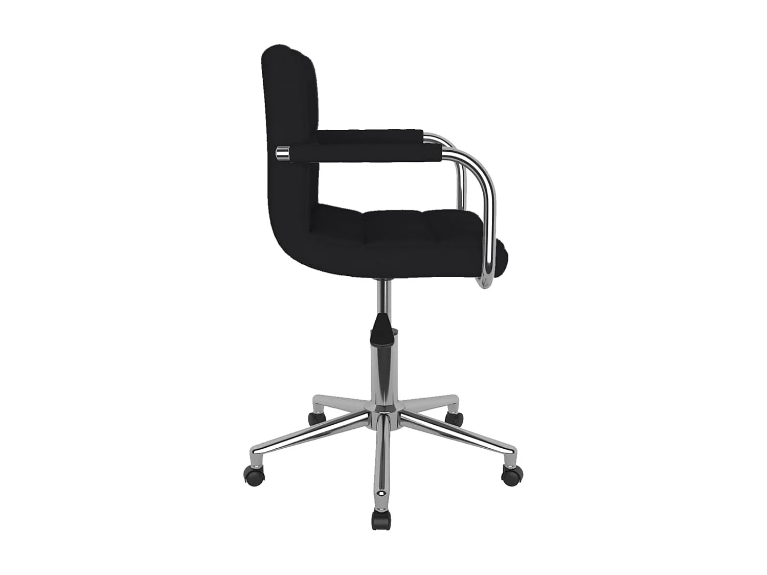 Chaise pivotante de bureau Noir Tissu