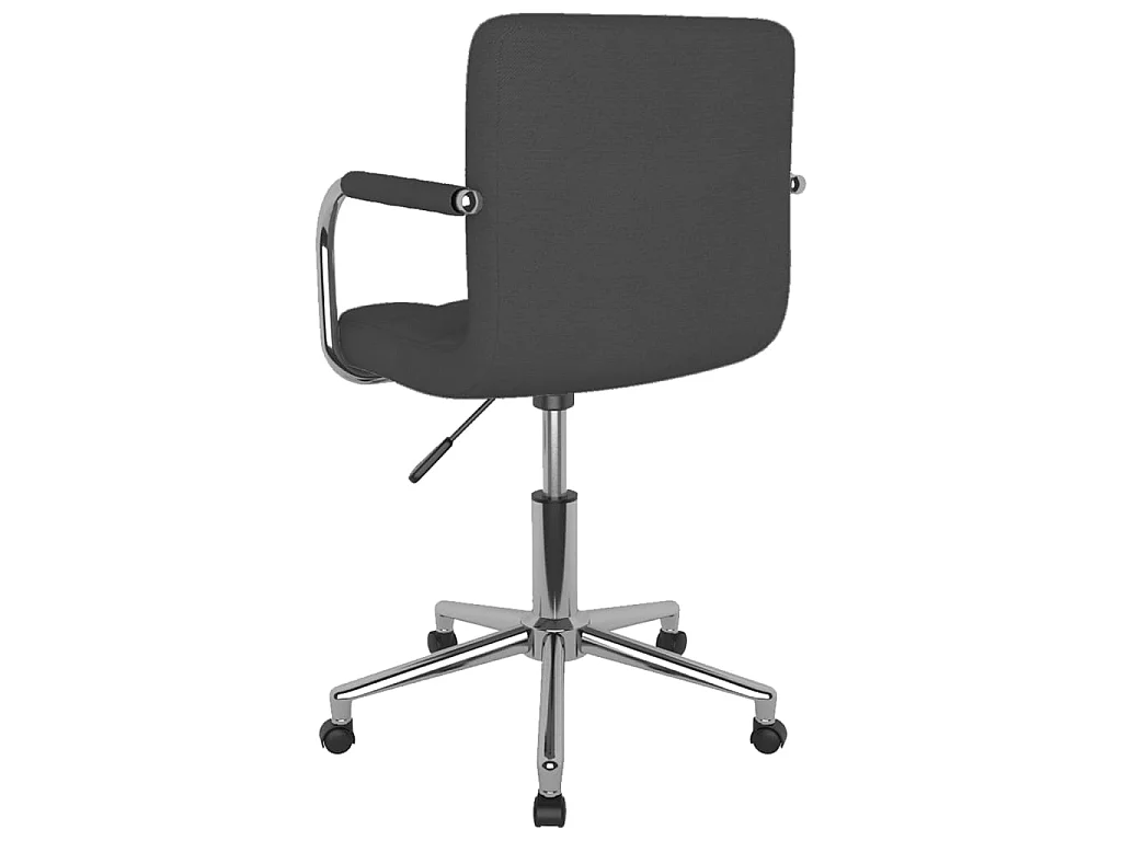 Chaise pivotante de bureau Gris foncé Tissu