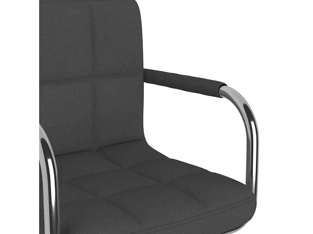 Chaise pivotante de bureau Gris foncé Tissu