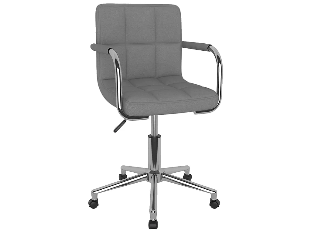 Chaise pivotante de salle à manger Gris clair Tissu