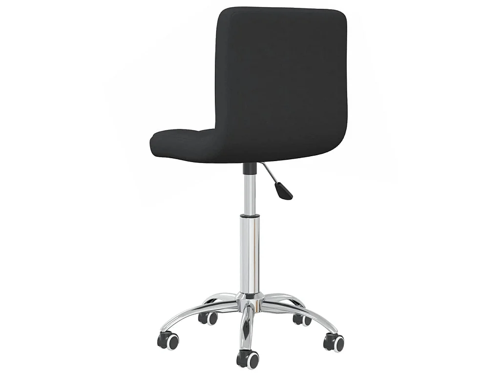 Chaise pivotante de salle à manger Noir Tissu