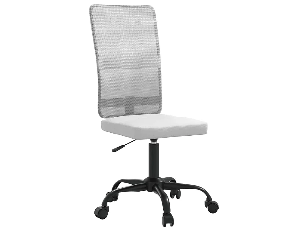 Sedia da Ufficio Altezza Regolabile Bianca in Tessuto a Rete