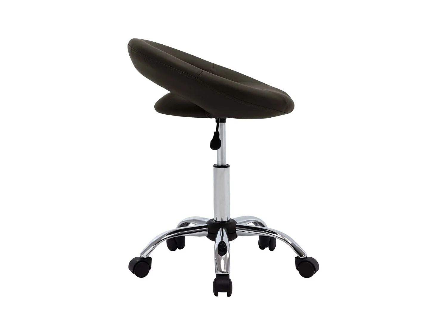 Chaise pivotante de salle à manger Marron Similicuir