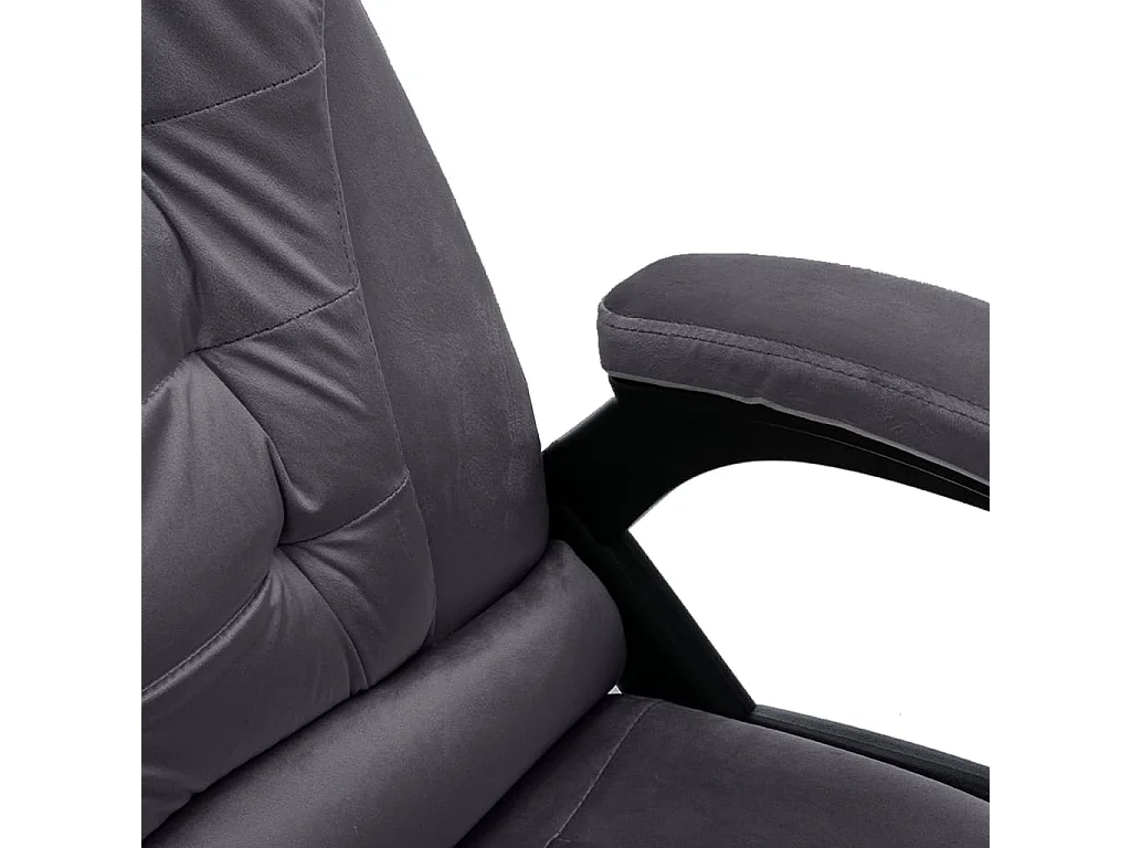 Chaise de bureau Gris foncé Velours