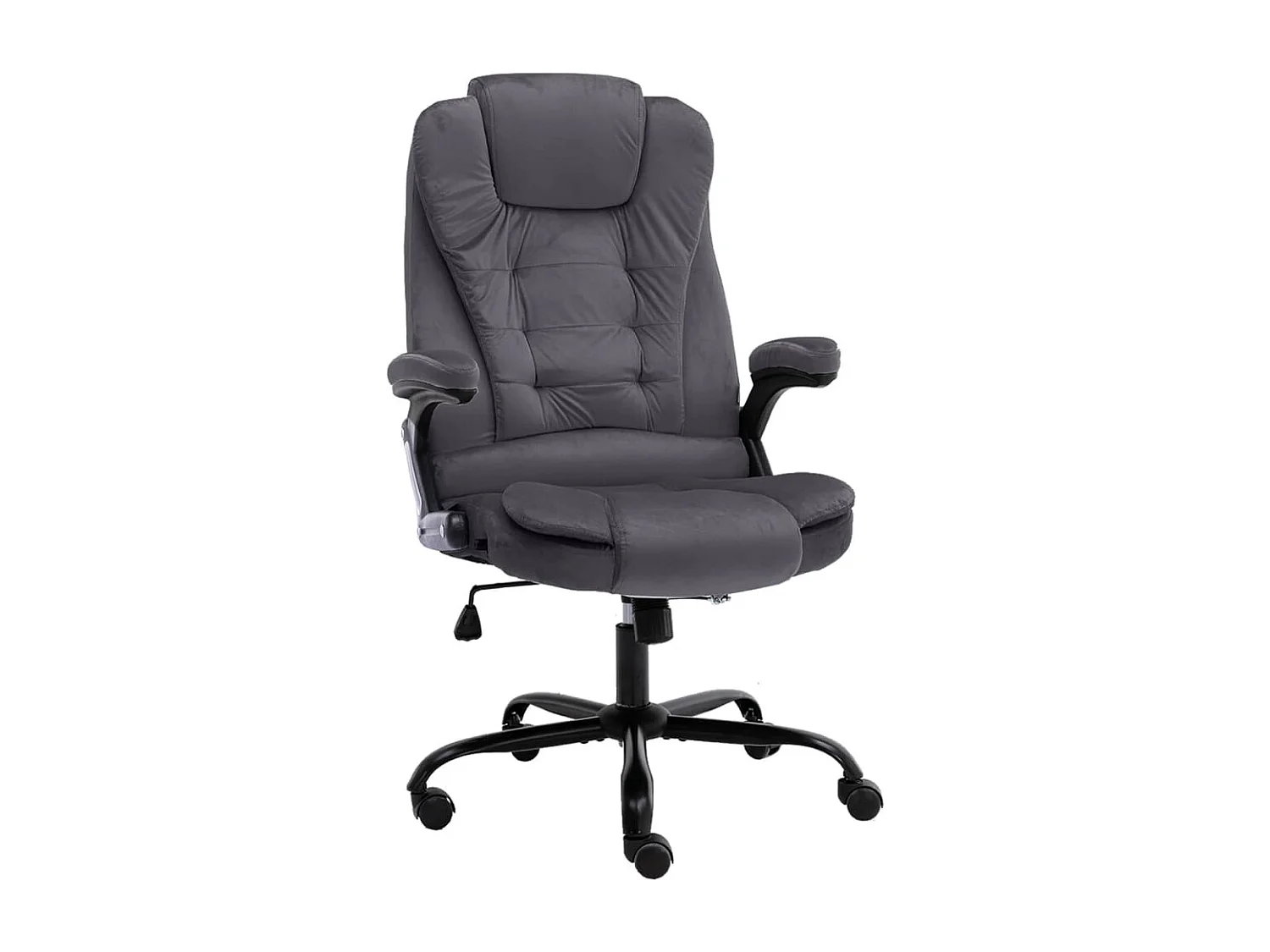 Chaise de bureau Gris foncé Velours
