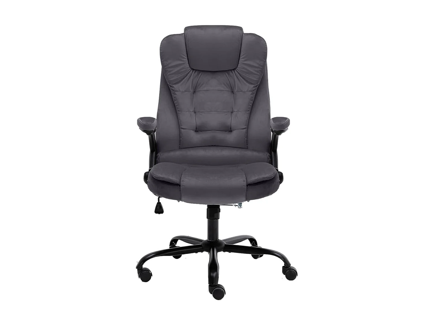 Chaise de bureau Gris foncé Velours