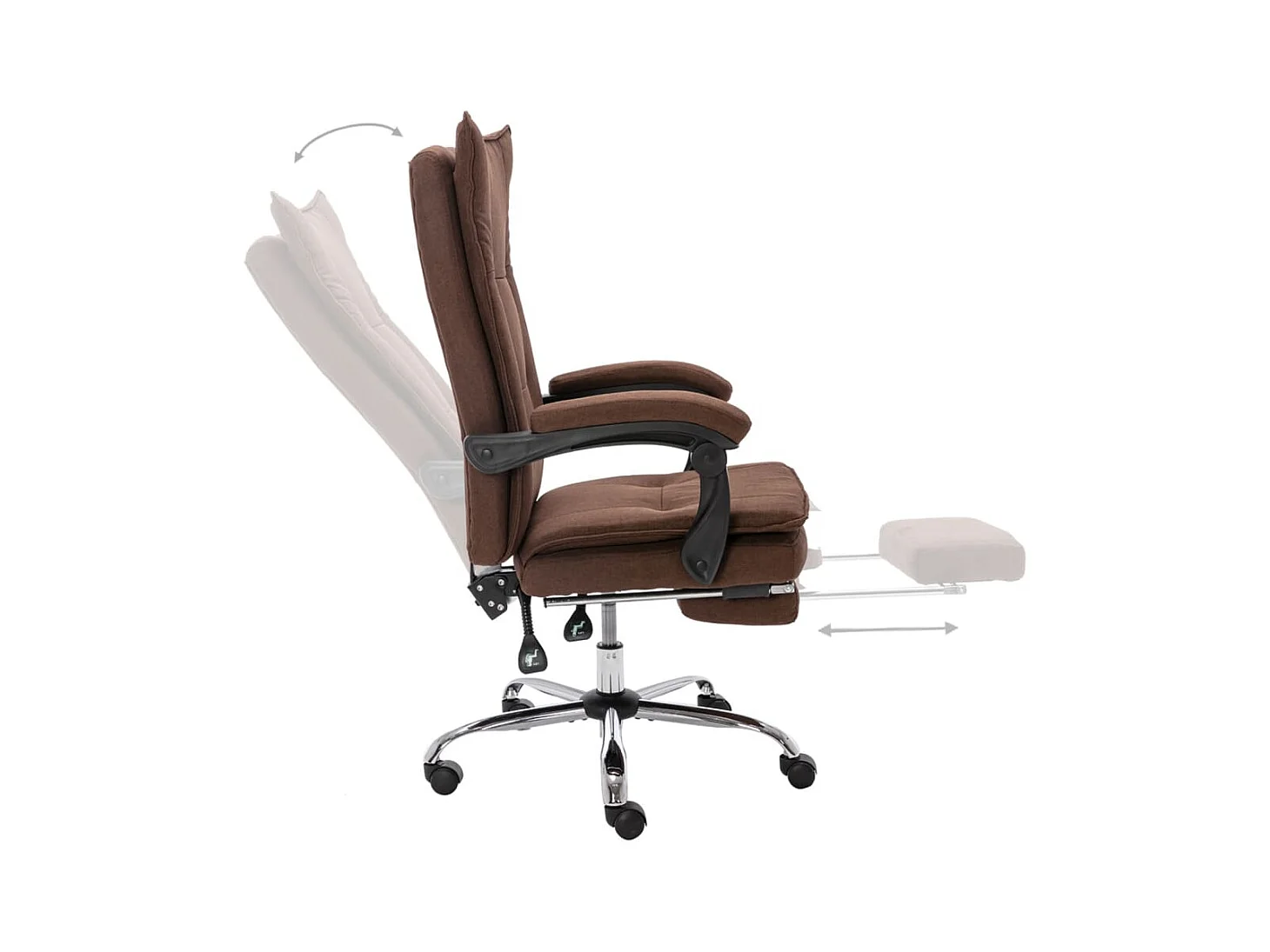 Kantoorstoel stof bruin