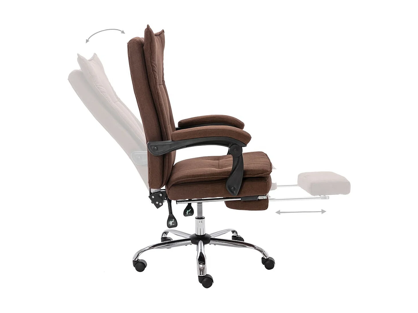 Chaise de bureau Marron Tissu