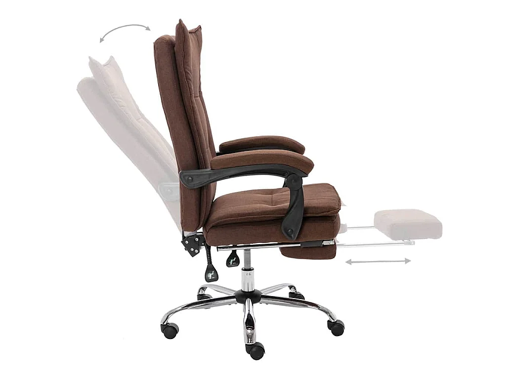 Chaise de bureau Marron Tissu