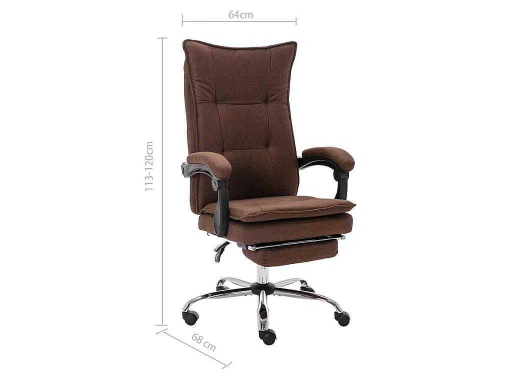 Chaise de bureau Marron Tissu