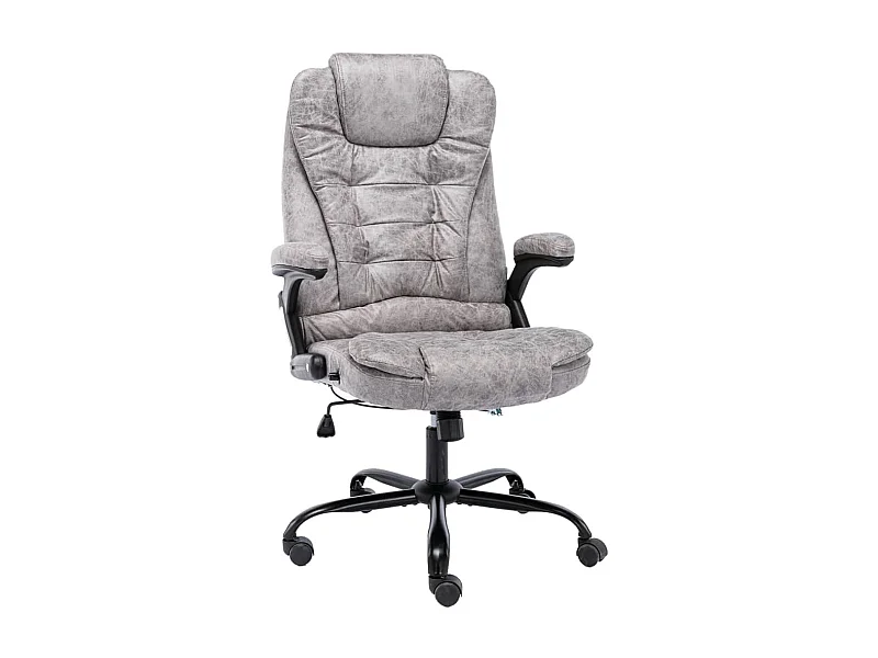 Sedia da Ufficio Grigio Chiaro in Scamosciato