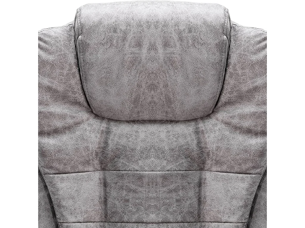 Chaise de bureau gris clair similicuir daim