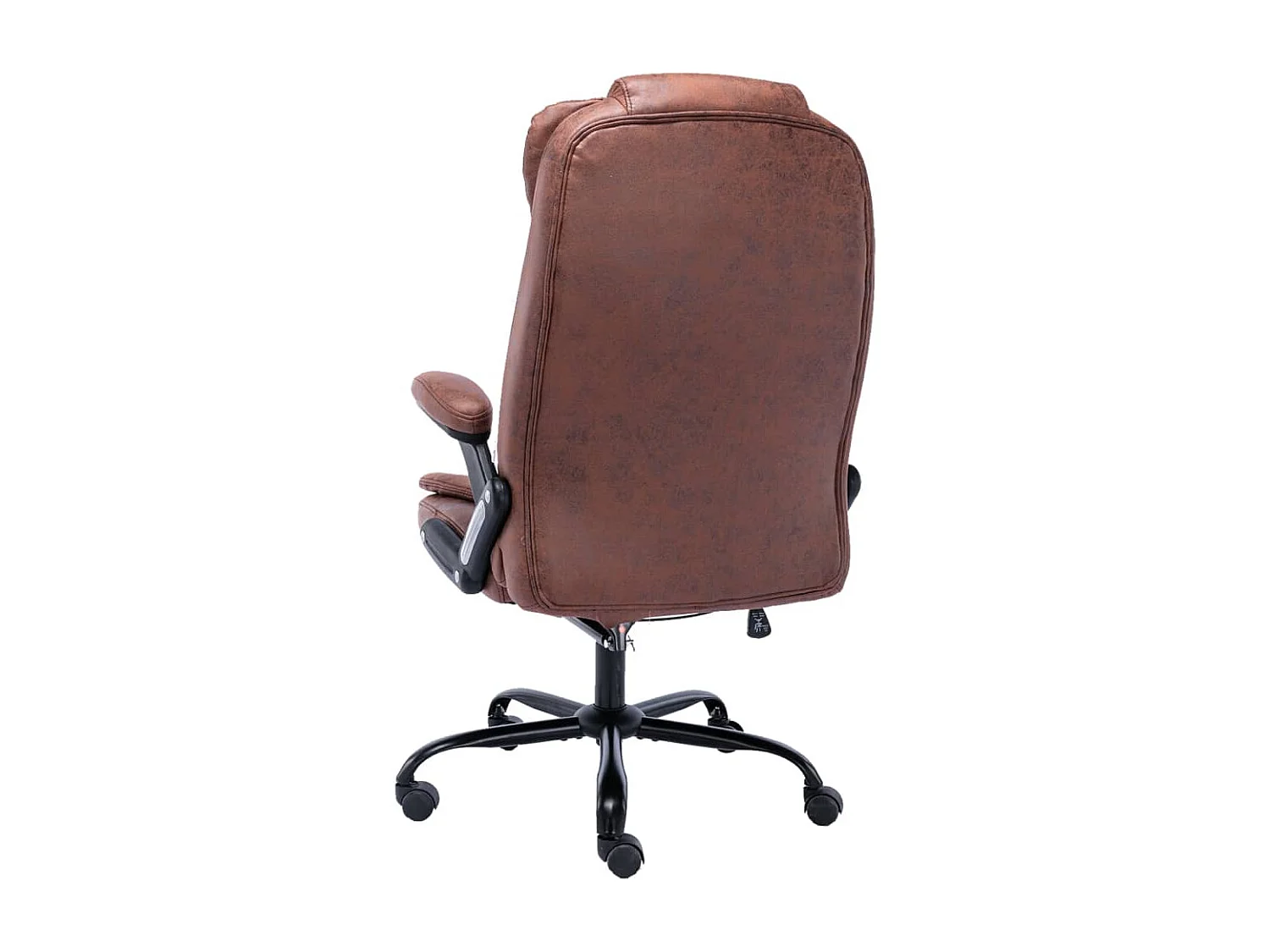 Chaise de bureau marron clair similicuir daim
