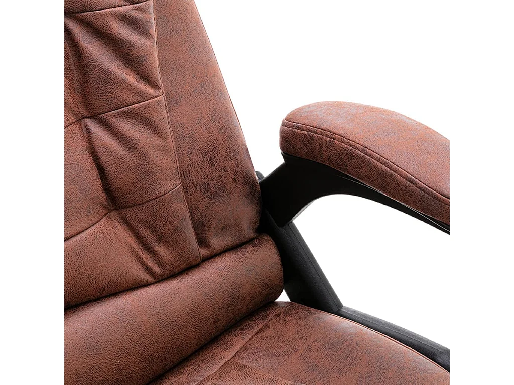 Chaise de bureau marron clair similicuir daim