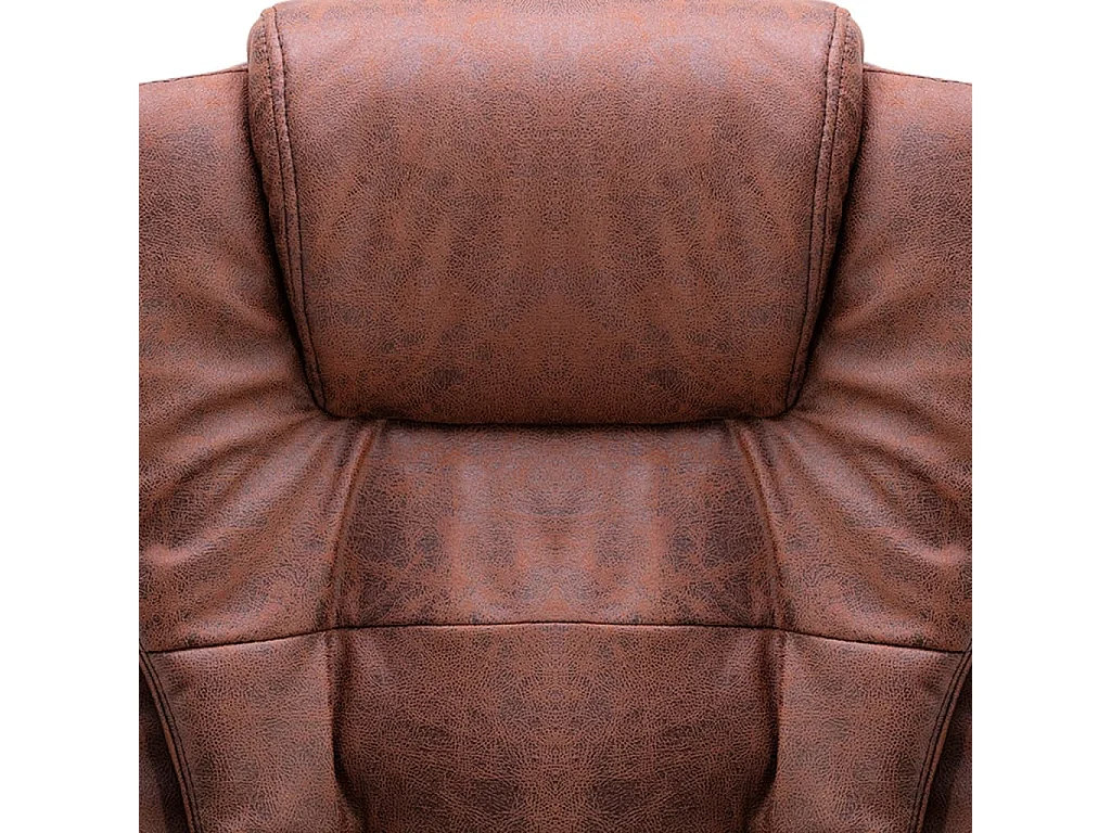 Chaise de bureau marron clair similicuir daim