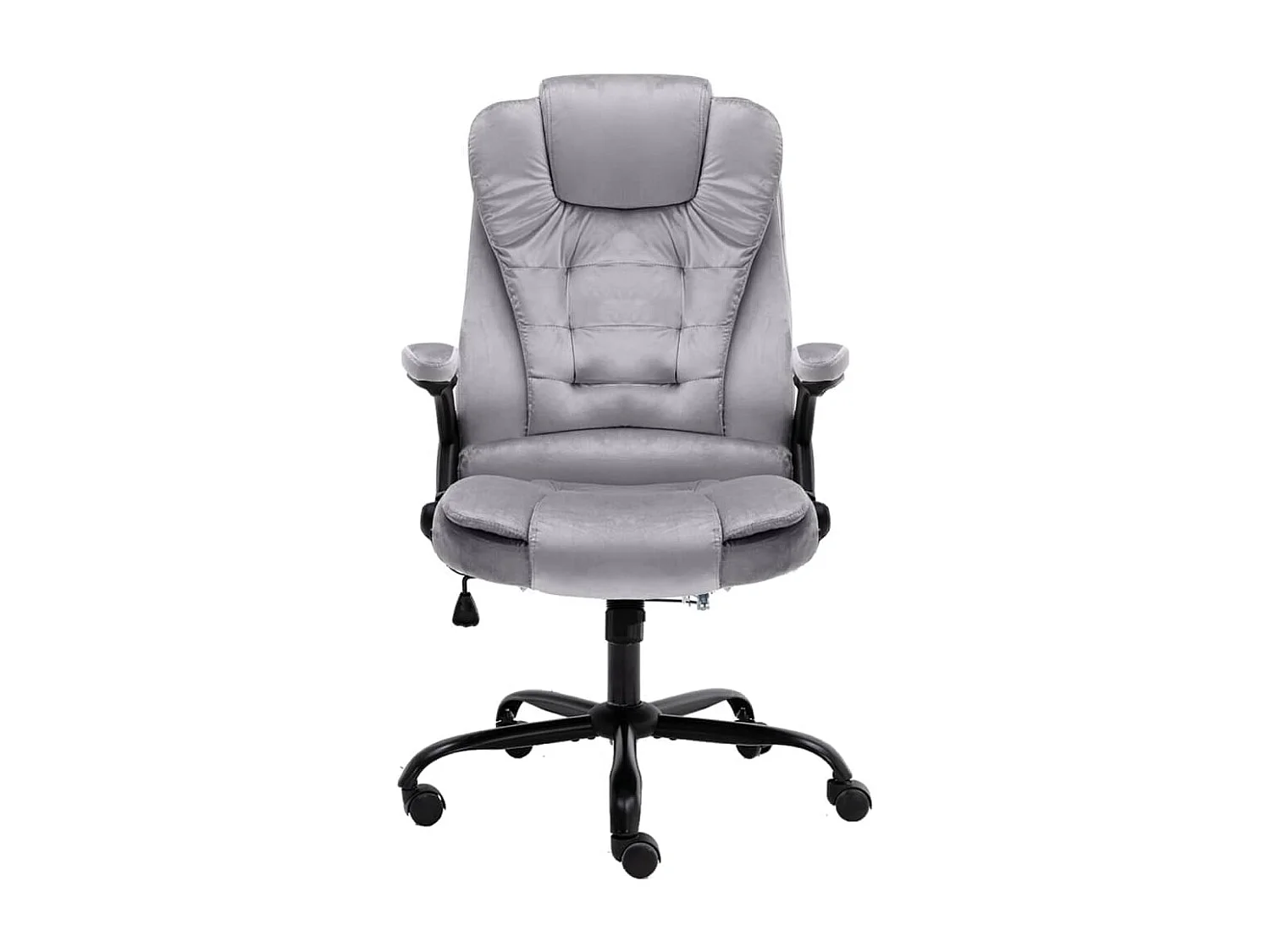 Sedia da Ufficio Grigio Chiaro in Velluto