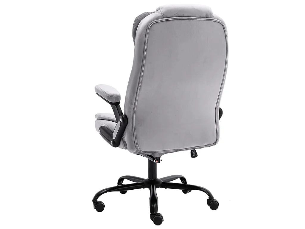 Sedia da Ufficio Grigio Chiaro in Velluto