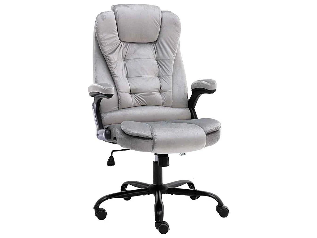 Chaise de bureau Gris clair Velours