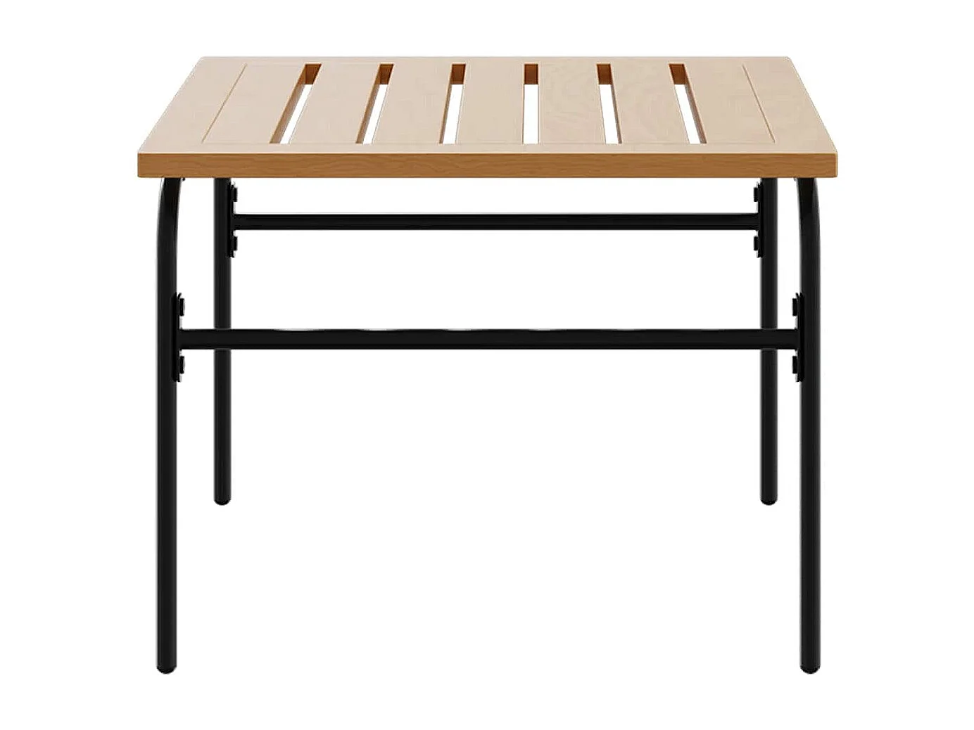 Tables basses gigognes de jardin 2 pcs marron et noir acier