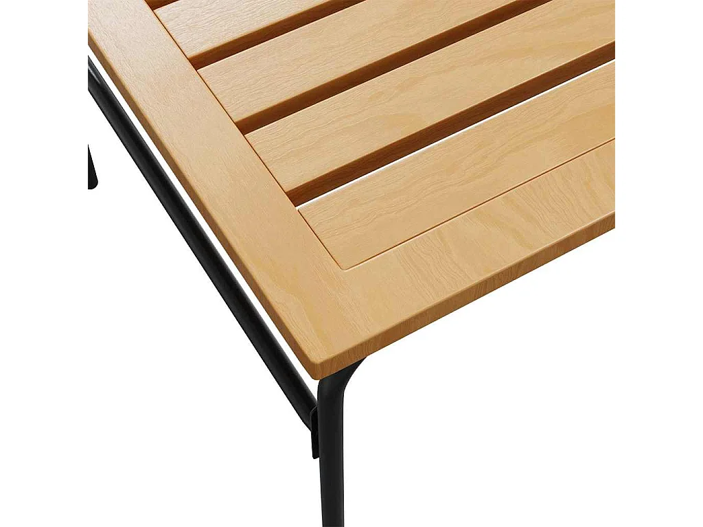 Tables basses gigognes de jardin 2 pcs marron et noir acier