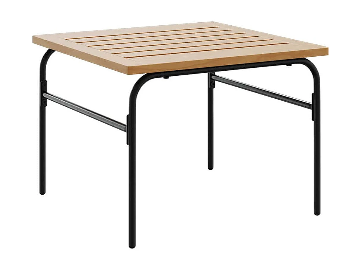 Tables basses gigognes de jardin 2 pcs marron et noir acier