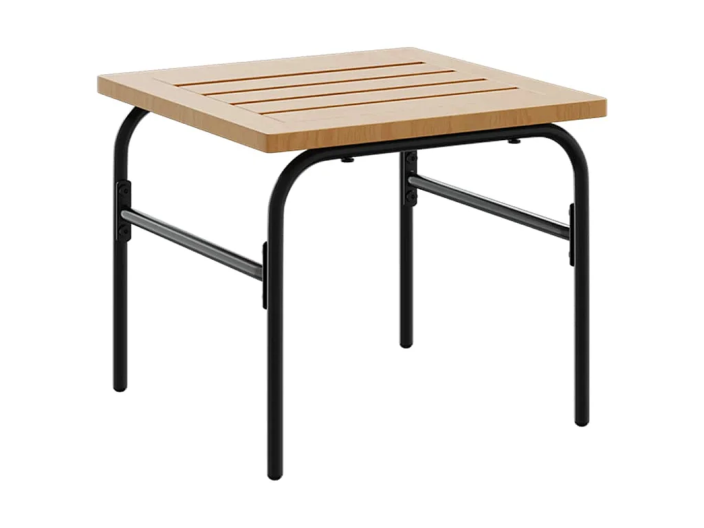 Tables basses gigognes de jardin 2 pcs marron et noir acier