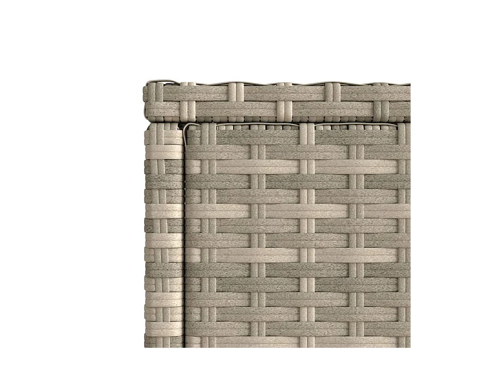 Garten-Beistelltisch mit Glasplatte 58x27,5x55 cm Poly Rattan