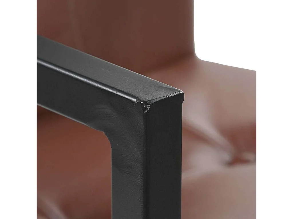 Freischwinger 2 Stk. Braun Echtleder