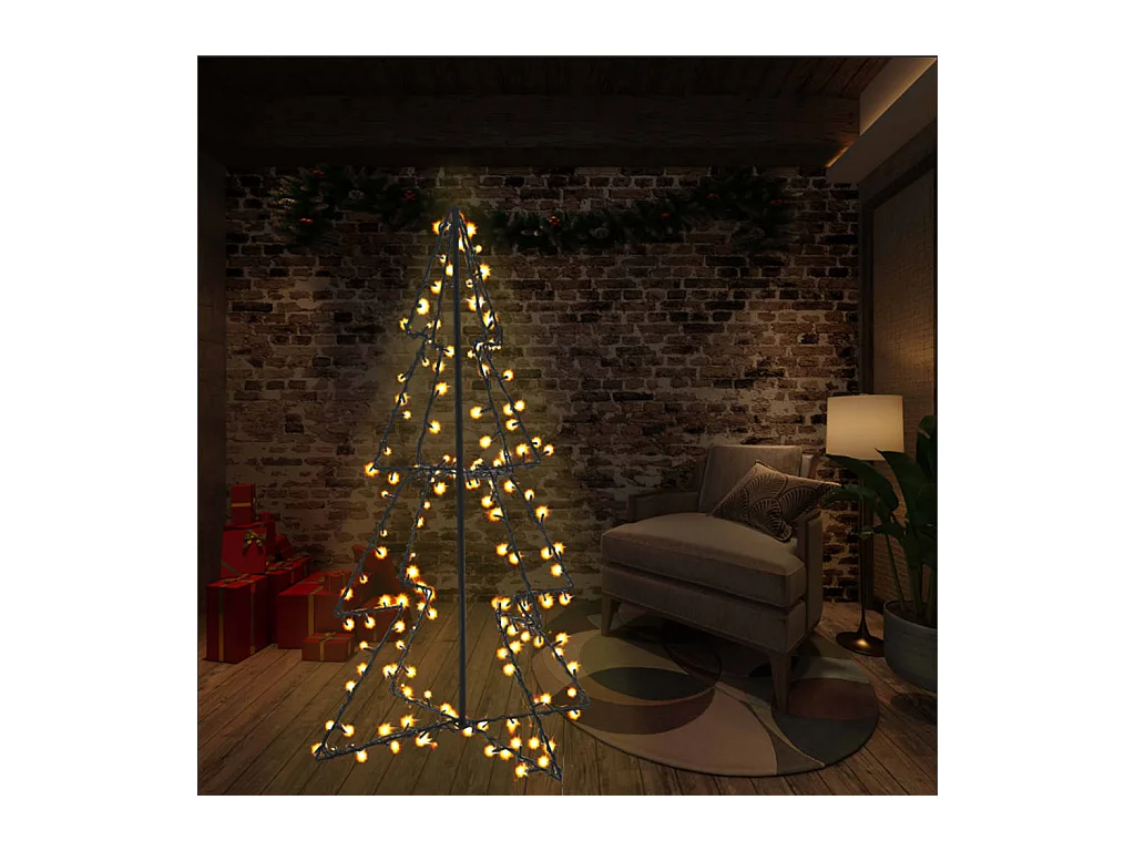 Kegelkerstboom 160 LED's binnen en buiten 78x120 cm