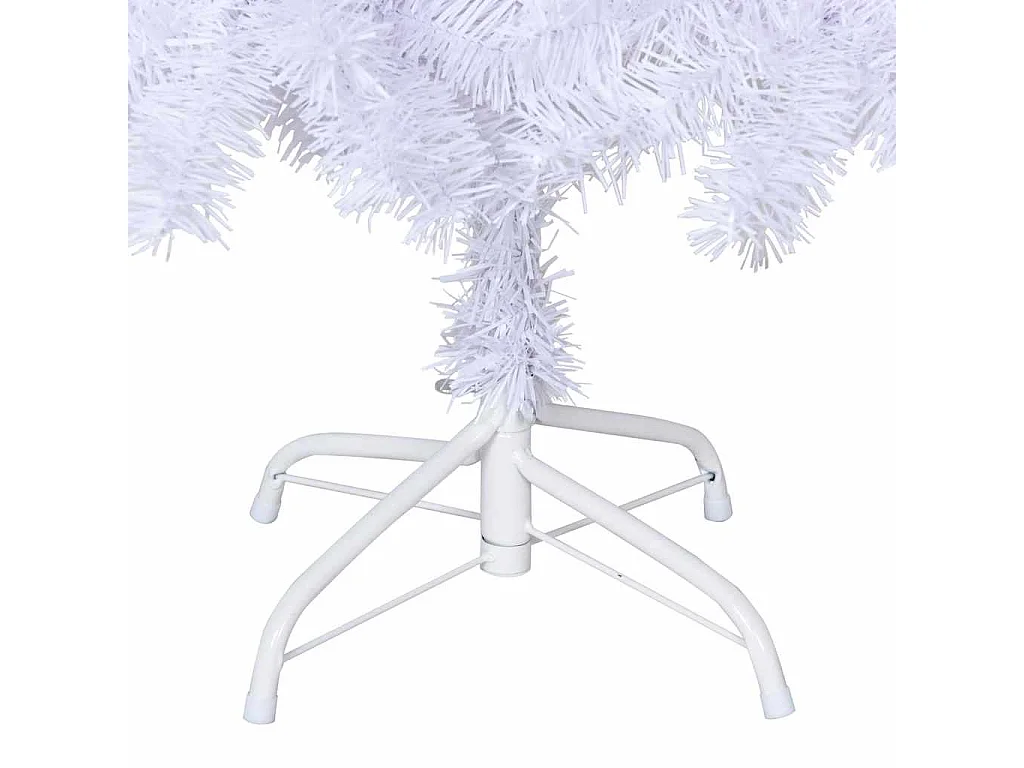 Künstlicher Weihnachtsbaum mit Dicken Zweigen Weiß 210 cm PVC