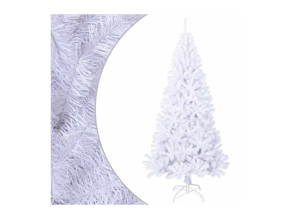Kunstkerstboom met dikke takken 210 cm PVC wit