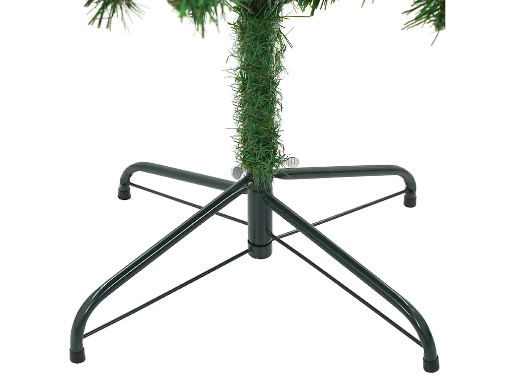 Árvore Natal artificial pré-iluminada c/ bolas e pinhas 210 cm