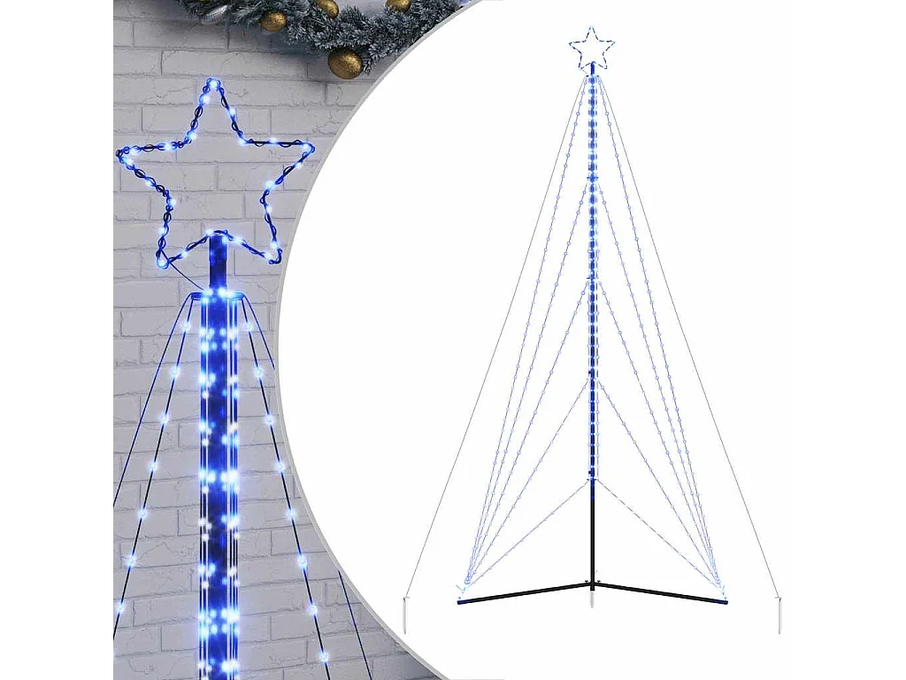 LED-kerstboom 615 LEDs 404,5 cm blauw