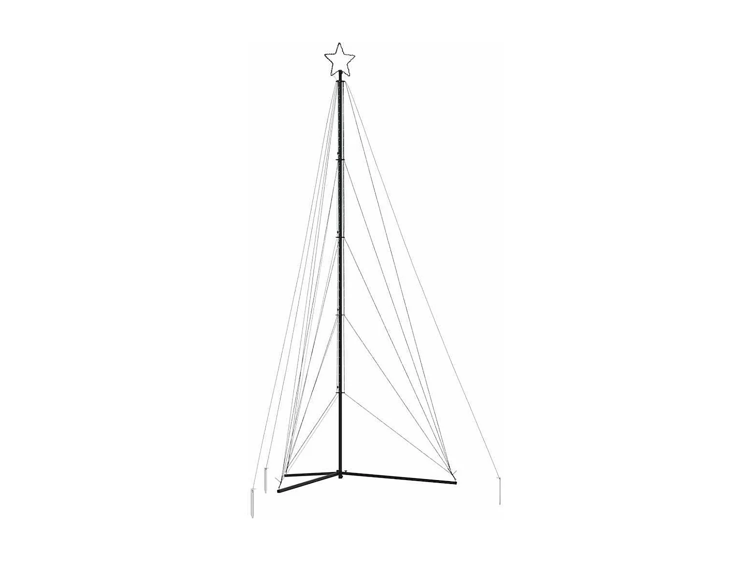 LED-kerstboom 615 LEDs 404,5 cm blauw