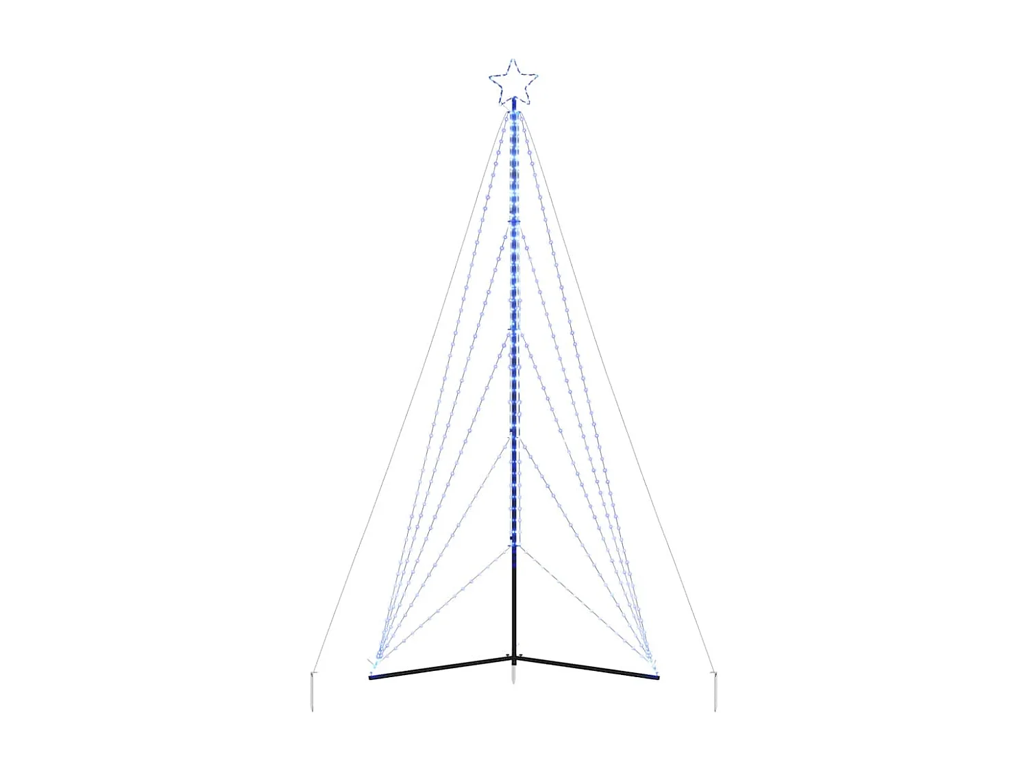 LED-kerstboom 615 LEDs 404,5 cm blauw
